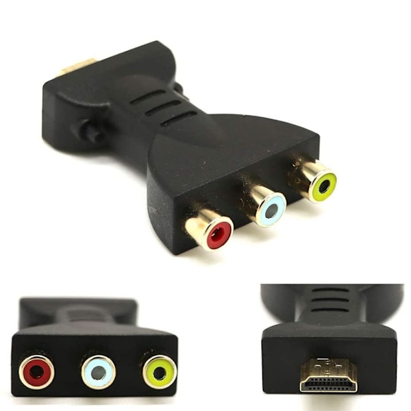 HDMI till AV-omvandlare, Full HD-videoadapter för högkvalitativ digital till analog signalomvandling, lämplig för HDTV DVD LCD-projektorer med stabil