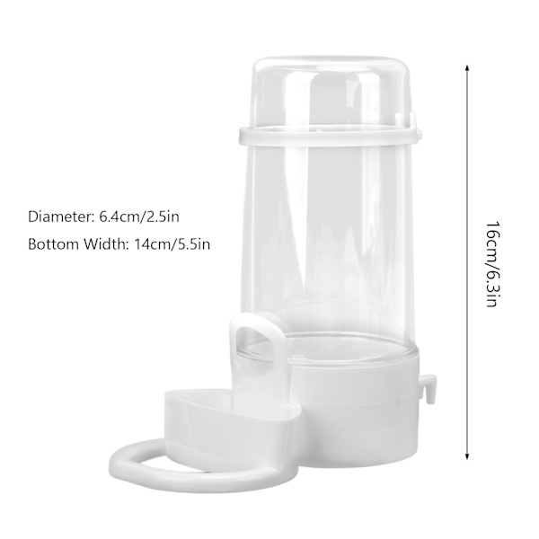 5 st automatiska fågelmatare 415 ml transparenta automatiska matare med stativ för husdjur