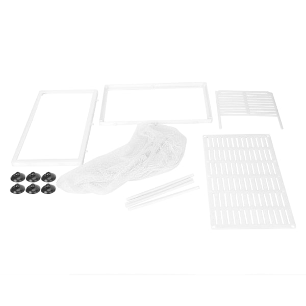 Akvarium Fisk Yngelbox Isolering Box Yngel Kläckningsmaskin med SugkoppL (med Partition)