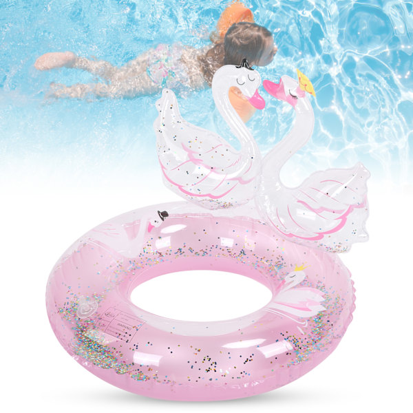 Bärbara Uppblåsbara Poolflottar, Kvalitets PVC-Material Söt Djurdesign Mjuk Hudvänlig, För Sommarstrandfestdekor (Rosa)