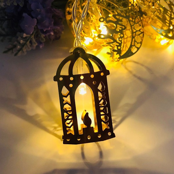 Led muslimska Ramadan ljusslingor, Eid Ramadan lyktor ljusslingor