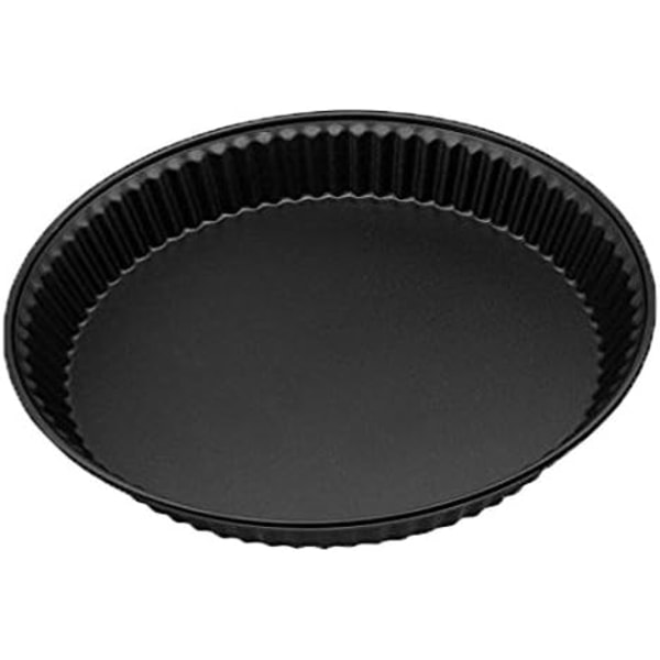 Professionell Pajform i Kraftigt Kolstål med Non-Stick Beläggning, Löstagbar Botten för Enkel Rengöring och Perfekt Skal, Mångsidigt Bakverktyg För