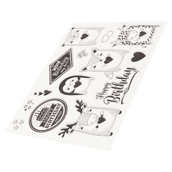 Genomskinlig silikonstämpel utsökt präglingsmall för papperskorttillverkning Dekoration DIY Scrapbooking Djur