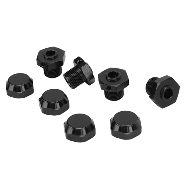 4 st RC-hjulnavsadapterkit i professionell aluminiumlegering, navadapter för ARRMA 1/8 RC-bil, svart