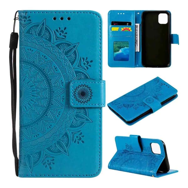 iPhone 7/8/SE (2020/2022) - Mandala Wallet Case - Blå Blå Blå