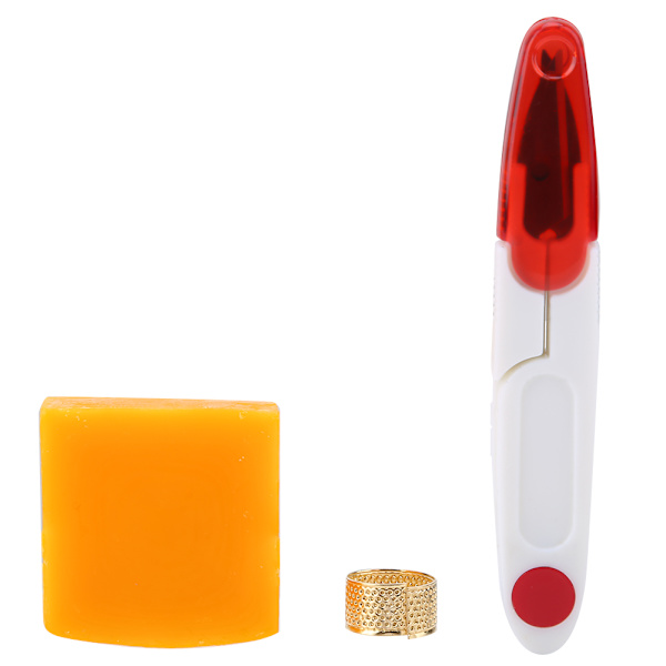 14 st/set Läderhantverk Handsydd Syverktyg Tråd Syl Vaxad Fingerborg Kit