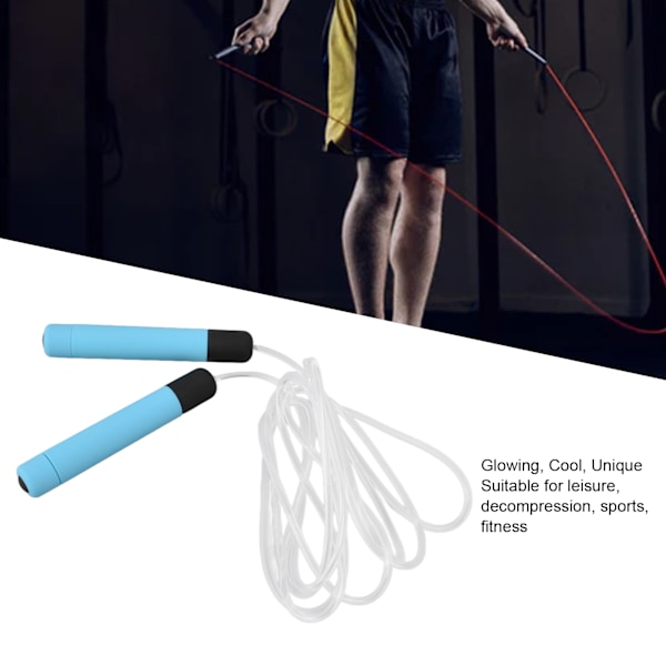 Lysande Hopprep 2,8 Meter Cool Unik LED Luminous Hopprep med ABS Anti Slip HandtagBlå