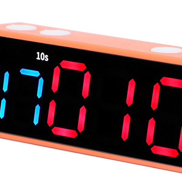 Fitness Timer Klocka Stor LED Digital Anti-Vertigo Display Träning Intervall Timer för Hem Garage Skola Blå och Röd