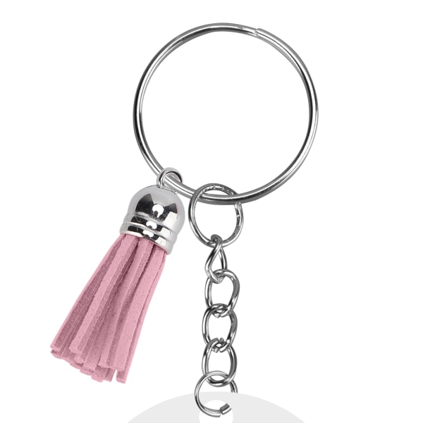 30Set DIY HandPainted Acrylic Keychain Blanks Circles Keychain Tassel Set med Jump Rings