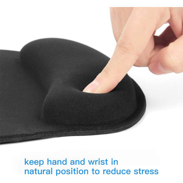 Musmatta med gelhandledsstöd Ergonomiskt minnesskum för bärbar dator eller stationär dator [2 stycken]