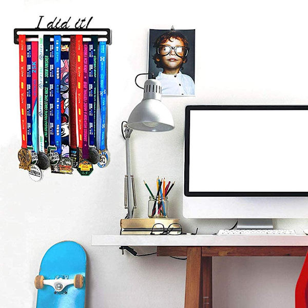 Medaljhängare för löpning, hållare, displayställ, svart superhård