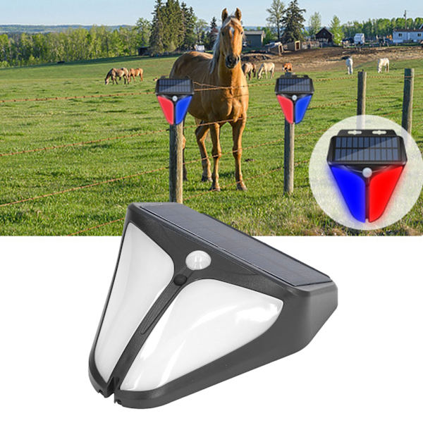 Solcellsvarningsljus Mänsklig kroppsdetektering Infraröd Ljudljuslarm för fabriker Gårdar