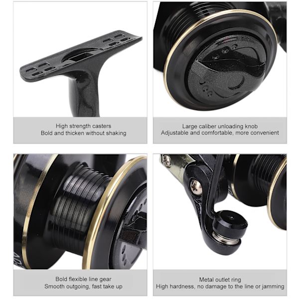 Metallspinnande fiskerulle Rocker Arm Fiskespölinje Hjul Metalltrådskopp Gjutningsrullar AD5000