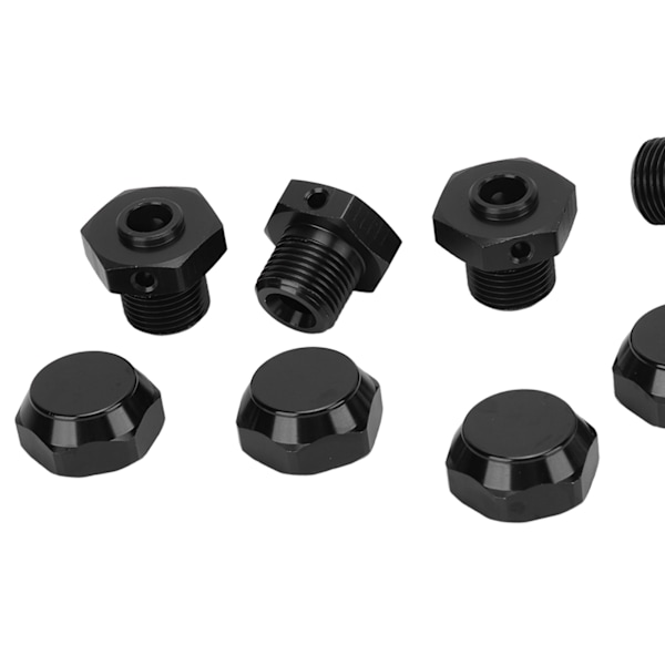4 st RC-hjulnavsadapterkit i professionell aluminiumlegering, navadapter för ARRMA 1/8 RC-bil, svart