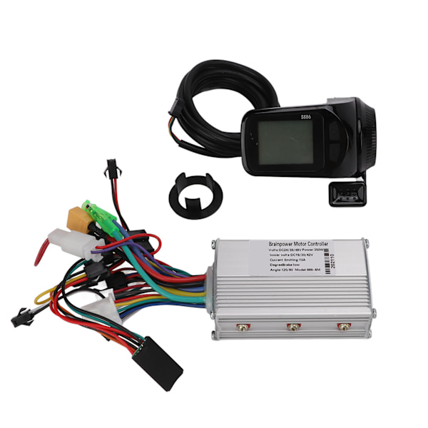 24V/36V/48V 350W Borstlös Motorstyrenhet med LCD-display för Elcykel Scooter