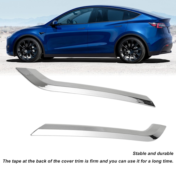 2 st Bakre Dimljus Trim Cover Vänster och Höger Trim Strip Ersättning för Tesla Model Y 2020 till 2023 Kolfiber Look