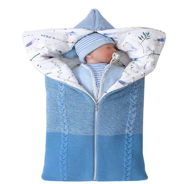 Barnvagnsfilt, nyfödd lindningsfilt, varm vintersovsäck för pojkar eller tjejer i åldern 0-12 månader