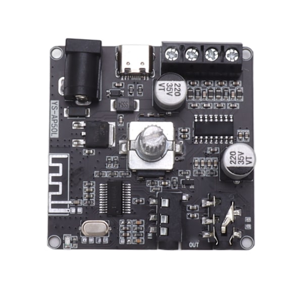 Bluetooth-förstärkarkort Hög Effekt Dubbelkanal Stereo Digital Förstärkarmodul 2x50W DC12‑24V