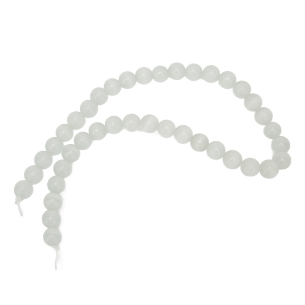 10mm Hvide Multifunktionelle Natursten Runde Perler Armbånd - DIY Smykkefremstilling Tilbehør