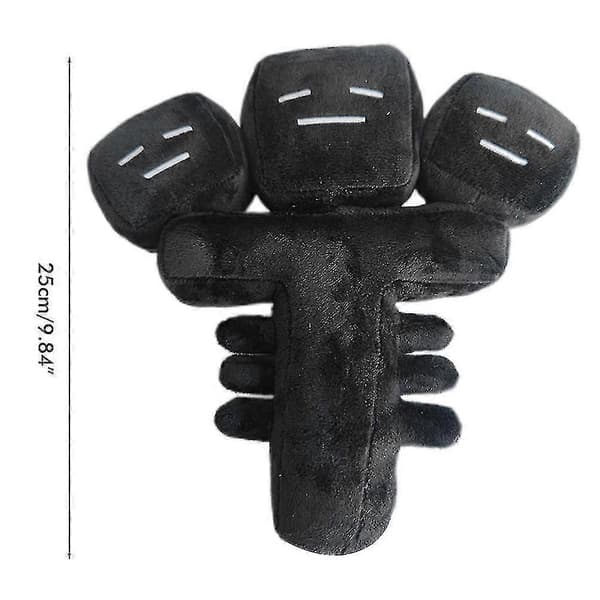Wither Plush Craft Wither Storm Plys - Bløde Udstoppede Dyr til Børn, Fødselsdag, Halloween, Samleobjekter, Dekoration til Spilfans