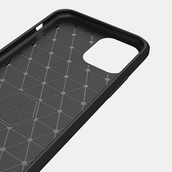 Svart borstad TPU skyddande telefonfodral för iPhone XS Max