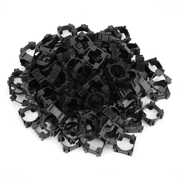 100 stk 18650 Li-ion Batteriholdere - Sylindriske Batteripakkebraketter for Enkel Oppbevaring og Montering