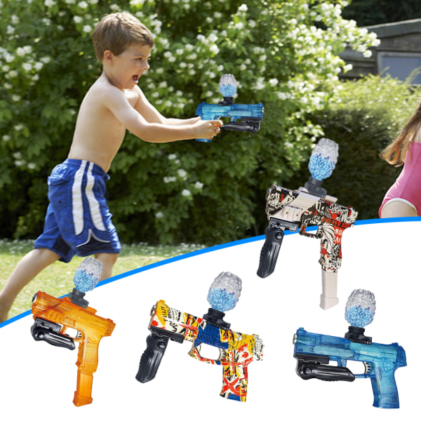 Elektrisk gelbold skydelegetøj Automatisk splatterbold skydespil udendørs aktiviteter Gavelegetøj til børn Drenge Piger- W