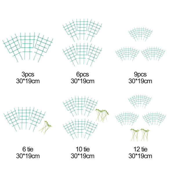 Muovinen kasvin tukikehys, kasvien kiipeilyteline - 6 kpl kiipeilytelineitä (materiaali: muovi, koko: 30*19cm)