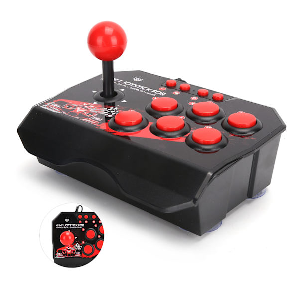 Arcade Fight Stick Trådbunden Arcade Joystick Arcade Speltillbehör för Switch/PC/PS3