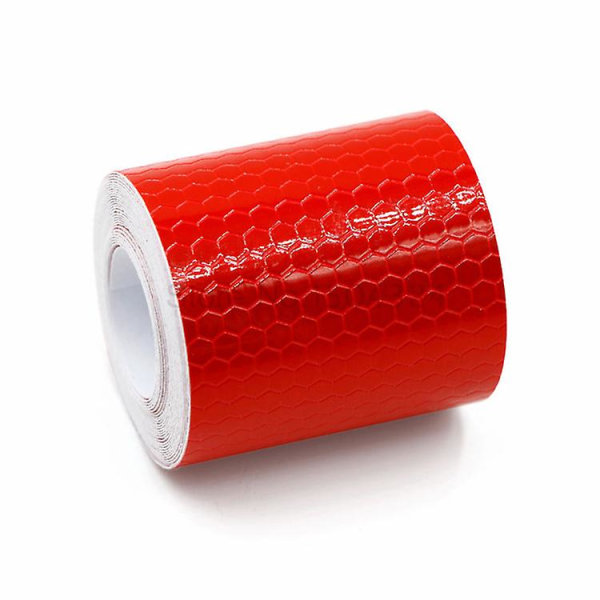 Reflekterende tape 3 m X 50 mm vandtæt reflektor advarselsmærkater Høj intensitet selvklæbende sikkerhedstape（Rød）