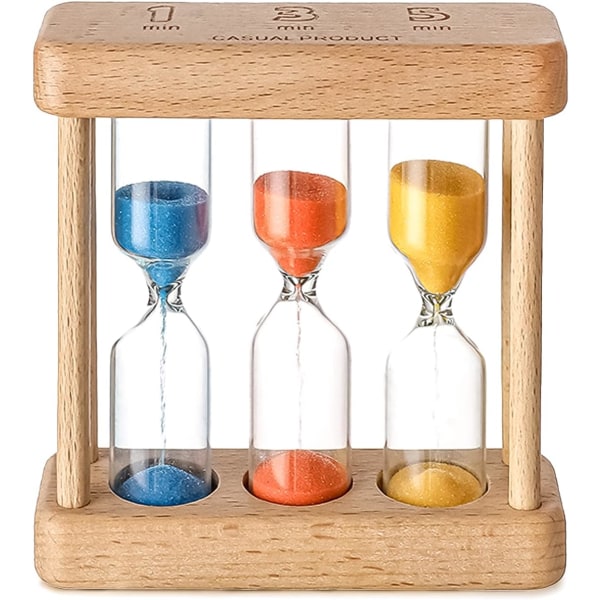 Timer Timeglas, Timeglas Sand Clock Timeglas til børn, 3 i 1 timeglas til te, Timer Timer, Køkken Timer, Børstning af tænder, Legetøjsgavesæt til børn
