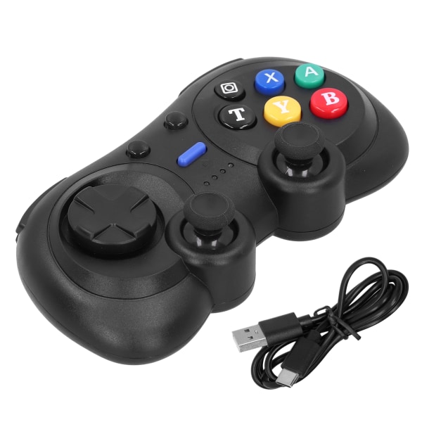 Trådløs Gamepad Game Controller Gaming Joystick Gyroskop til TURBO til Windows PCBlack-W