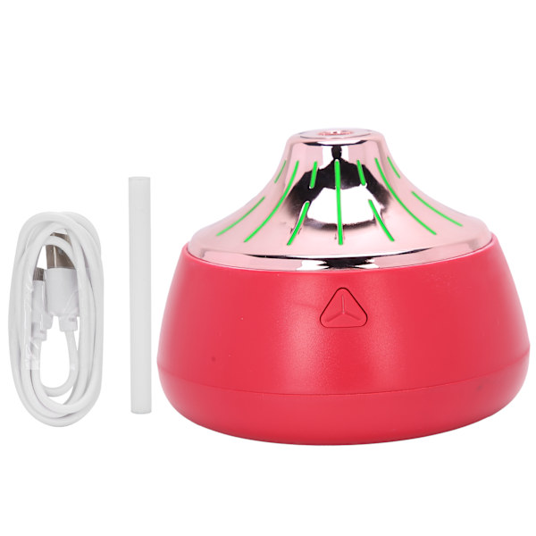 200 ml USB Luftfuktare Aromaterapi Diffuser Mini Mist Maker med Ljus Röd Roséguld