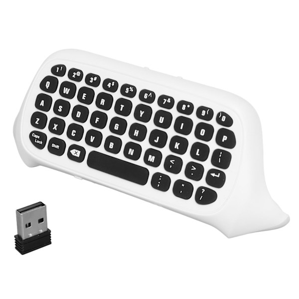 Spilcontroller Tastatur 2.4Ghz Spilkonsol Tastatur med Lyd og Headset Jack til Xbox Series X Series S One S Hvid