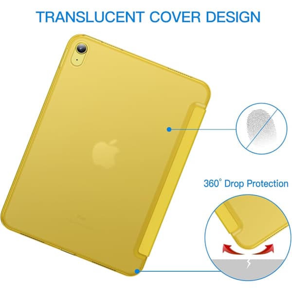 Case for iPad (A16) 11th/10th Generation (2025/2022), Slim Stand Hard Back Case Auto Wake/Sleep Function Gul