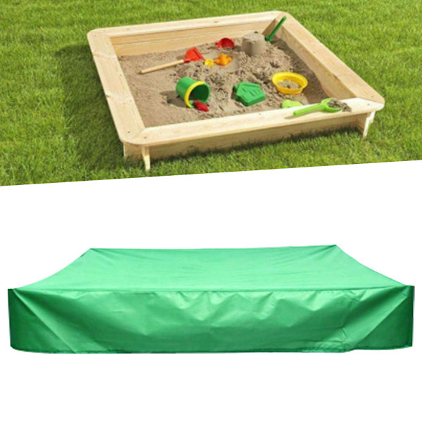 Grön Bärbar Kvadratisk Liten Poolöverdrag Vattentät Skyddande Överdrag för Trädgård Innergård Användning 150x150x20cm
