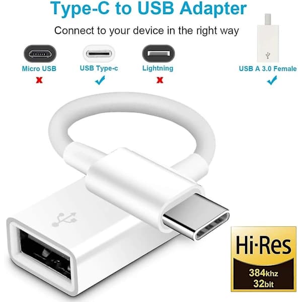 2-pak USB C til USB 2.0-adapter Type-C Otg-kabel Type C Han til USB A Hun-adapter
