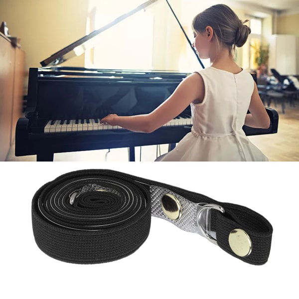Piano Book Pressure Band Elastic Poratble Music Keyboard Sheet Fixing Belt Piano Accessory Black
