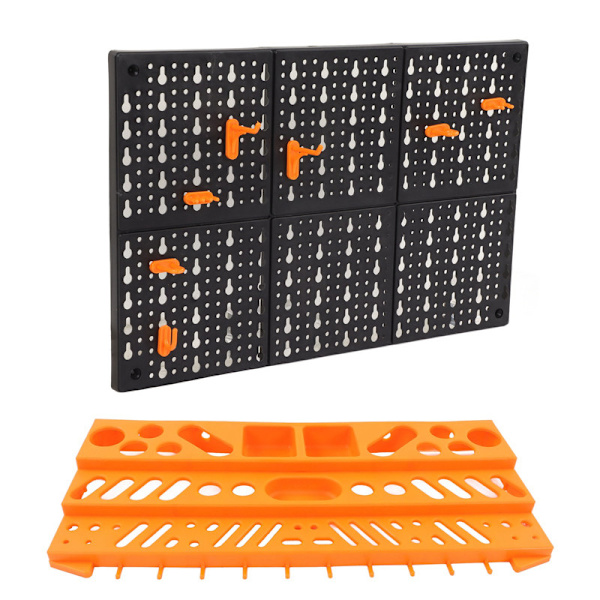 Vægmonteret Pegboard ABS Multifunktionel 15 kg belastningskapacitet Dele Værktøjsorganiseringssystem