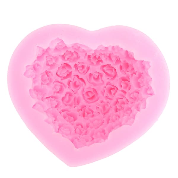 9 stk. Hjerte Rose Form Silikone Bageform til Chokoladekage DIY Værktøj