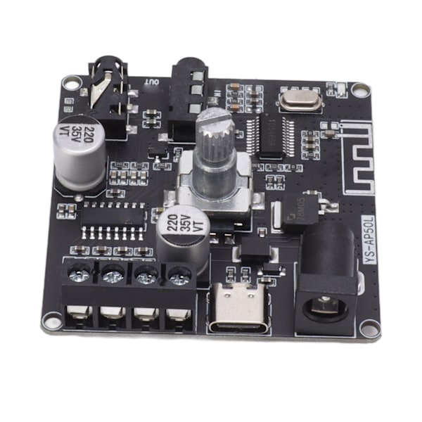 Bluetooth-förstärkarkort Hög Effekt Dubbelkanal Stereo Digital Förstärkarmodul 2x50W DC12‑24V