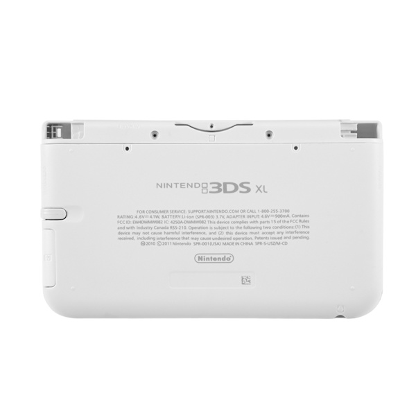 3DS XL:n täydellinen kotelo, korjausosat, koko korvaussarja, valkoinen