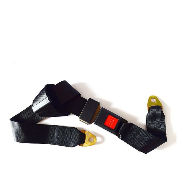2-pack universal justerbara säkerhetsbälten, 1,2 m tvåpunktsbälten, svart