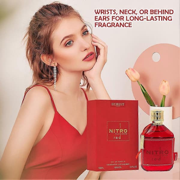 【02】Dumont Nitro Red Parfume 100ml Arabisk Dubai Langvarig Rød Flaske
