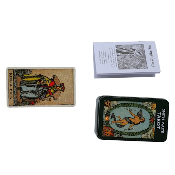 Tarotkort Set Leksak för Nybörjare Fritidsunderhållning Spel Förgyllningsprocess Högkvalitativ Järnask med Guidebok