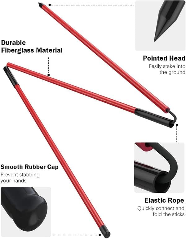 [02]Golf Alignment Sticks - Foldable Golf Training Sticks for Aiming, Putting, Full Swing Trainer, Posture Correction with Transparent Tube Case