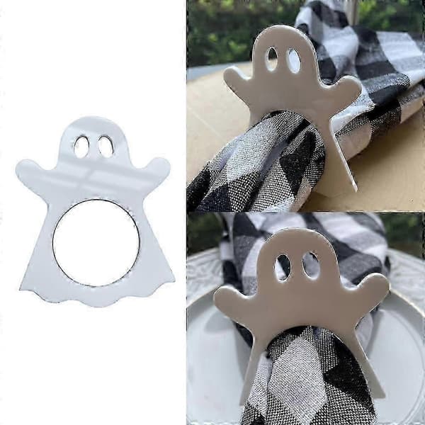 R8 Akryl Servietringe Halloween Servietholderringe Spøgelses Servietspænder