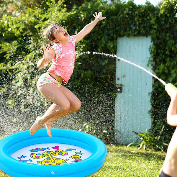 Uppblåsbara Pool för Barn, Familjepool, Vattenspel, Bärbara Pool för Utomhus