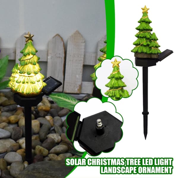 [02]Solar Utomhus Trädgård Julgransljusstativ 1pc