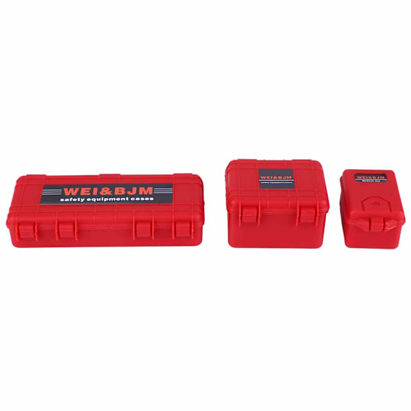 Simulaatiotyökalupakki Matkalaukku Matkalaukun Koristelu 1/10 RC Crawler TRX4 SCX10 90046 D90 (Punainen)